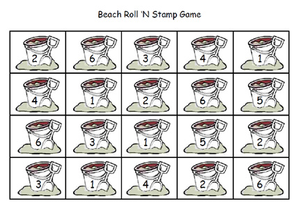 beach roll stamp