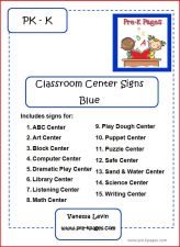 blue classroom center signs blue classroom center signs