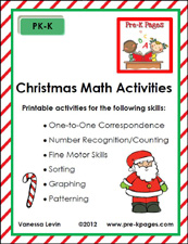 christmas math packet cover