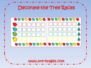 decorate the tree race