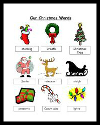 christmas word wall
