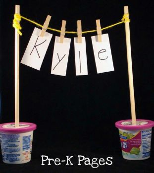 clothesline name activity