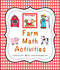 Printable Farm Math Activities for Preschool and Kindergarten