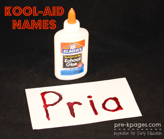 Kool-Aid Names in #preschool and #kindergarten