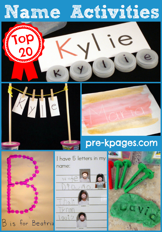 Top 20 Name Recognition Activities for #preschool and #kindergarten