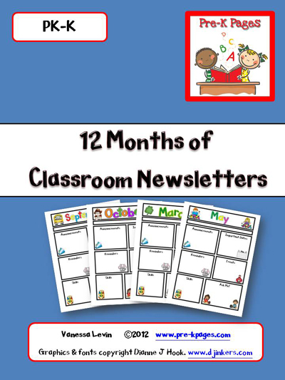 Preschool Newsletter Templates For December