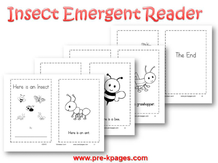 Reader reading Printable Insect sight #kindergarten and for printable word #preschool books free Emergent