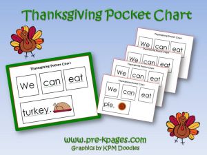 thanksgiving pocket chart activity