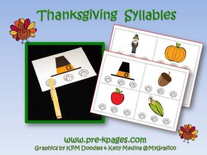 thanksgiving syllable activity