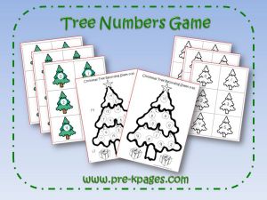 christmas tree number identification game