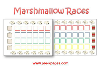 Printable Marshmallow Path Game via www.pre-kpages.com