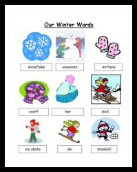 winter word wall winter word wall