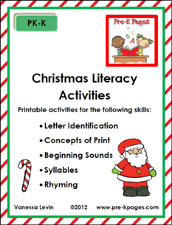 christmas literacy packet