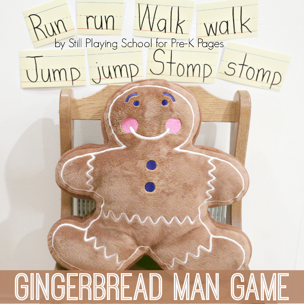 Juegos de verbos de acción con el Gingerbread Man