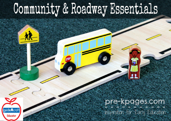 Community Helper Vehicles and People from Guidecraft