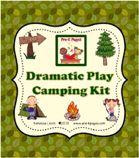 Dramatic Play Camping Printables for Preschool and Kindergarten