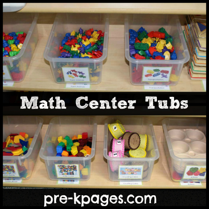 Math Center Materials for Your Preschool, Pre-K, or Kindergarten Classroom via www.pre-kpages.com