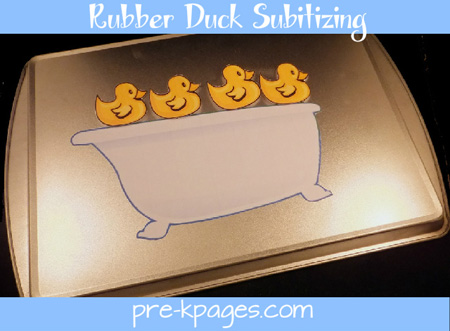 rubber duck subitizing printable