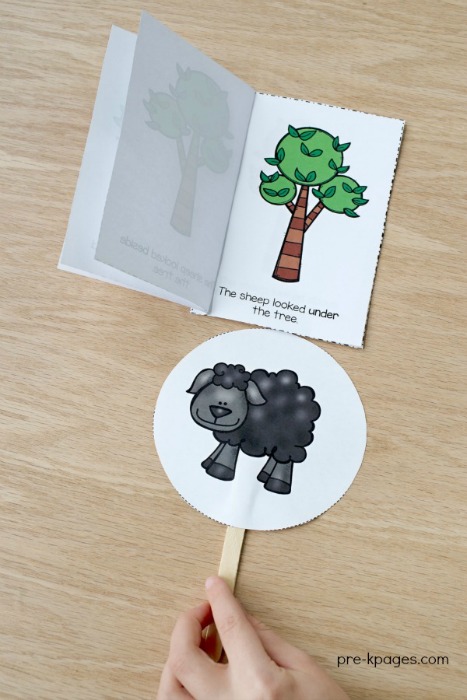 Printable Baa Baa Black Sheep Positional Words Book