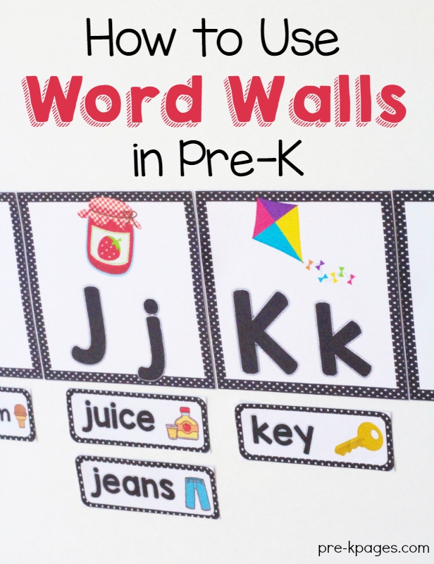 Printable Word Walls for Preschool and Kindergarten