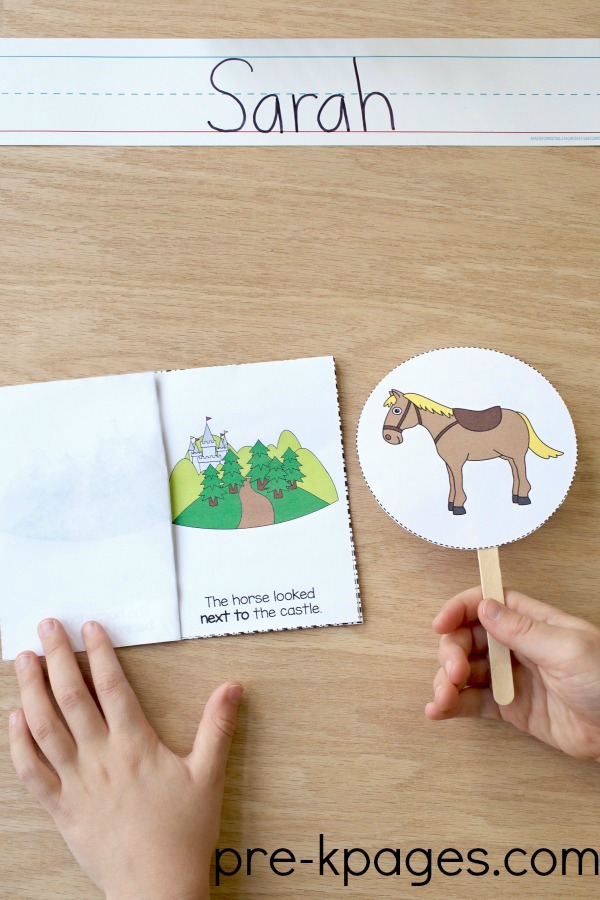 Printable Positional Words booklet