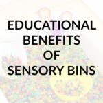 What are the educational benefits of sensory bins