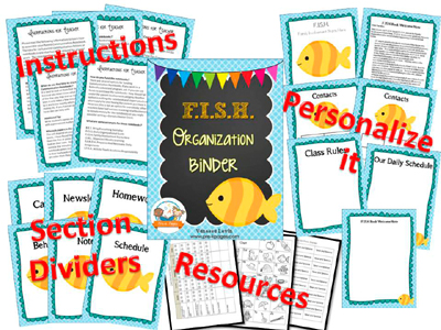Printable Parent Communication Binder: FISH theme