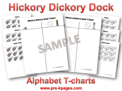 Hickory Dickory Dock Nursery Rhyme Alphabet Identification Activity