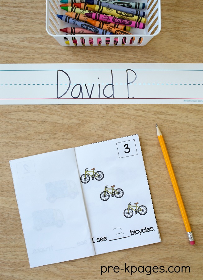 Printable Transportation Theme Counting Book for Preschoolers