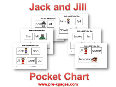 Printable Jack and Jill Pocket Chart Activity for Preschool