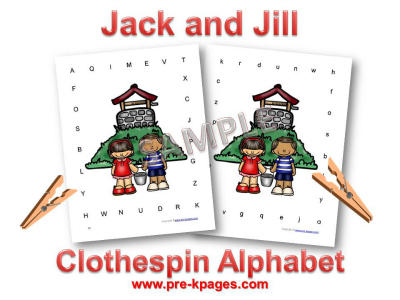 Jack and Jill Printable Alphabet Identification Activity