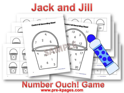 Jack and Jill Theme Printable Number Identification Game