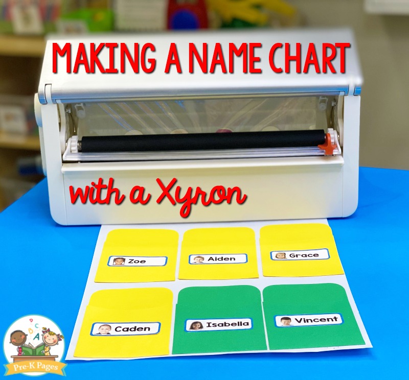 Make a Name Chart with a xyron