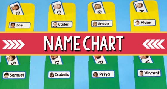 Preschool Name Chart instructions