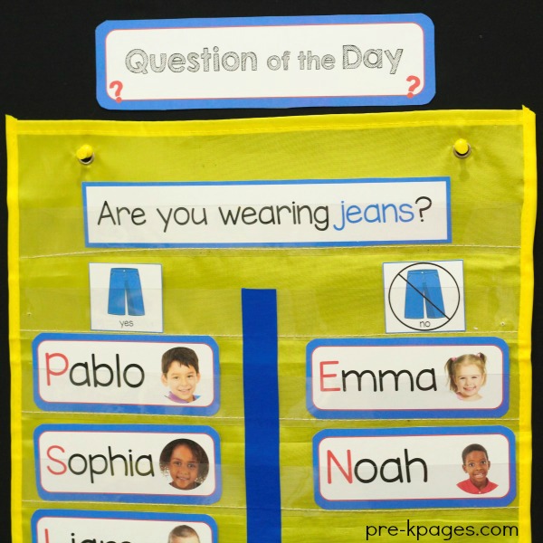 Printable Question of the Day Packet for Preschool and Pre-K