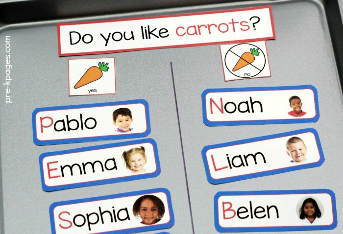 Question of the Day Magnet Board in Preschool