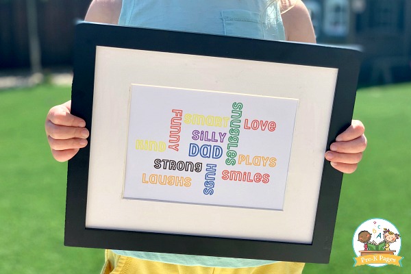 Easy Fathers Day Framed Gift Kids Can Make