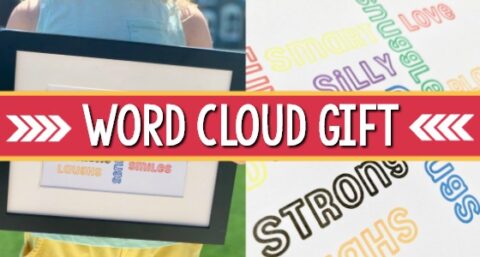 Easy Fathers Day Gift Framed Word Cloud