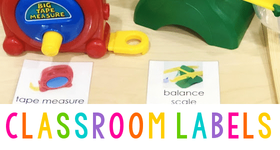 Classroom Labels for Preschool