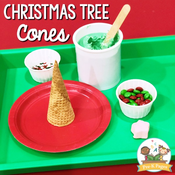 Christmas Tree Cones in Preschool