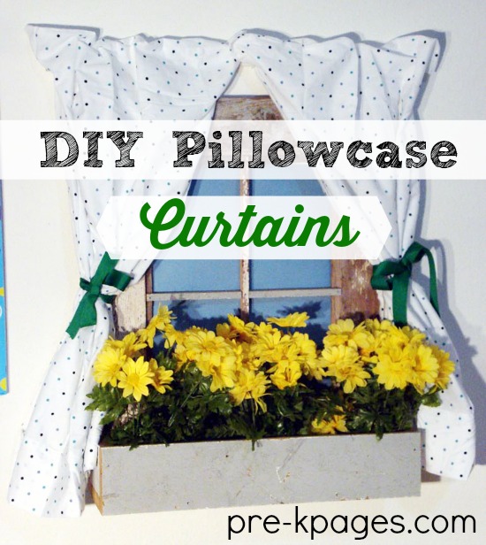 DIY No Sew Pillowcase Curtains for Dramatic Play