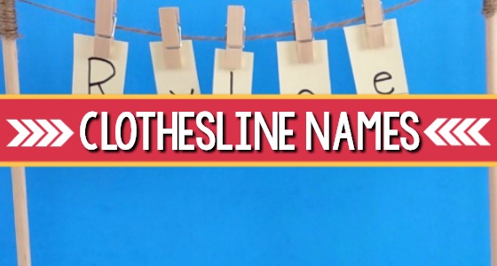 clothesline names activity