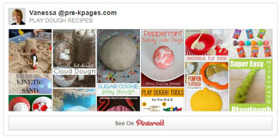 Play Dough Recipe Board