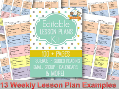 Electronic Lesson Plan Templates for Preschool and Kindergarten