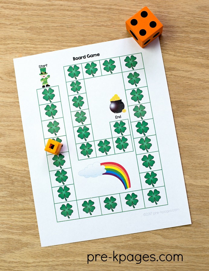 Printable St Patricks Day Board Game
