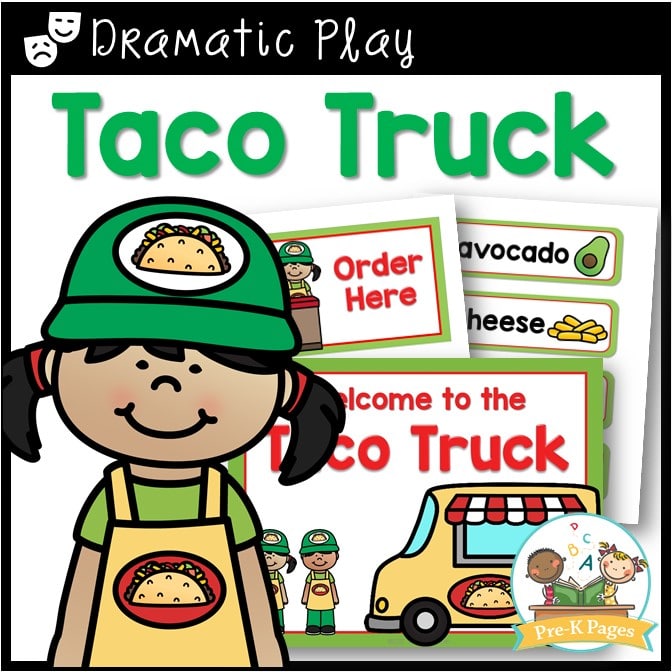 Taco Truck Dramatic Play Printables for Preschool