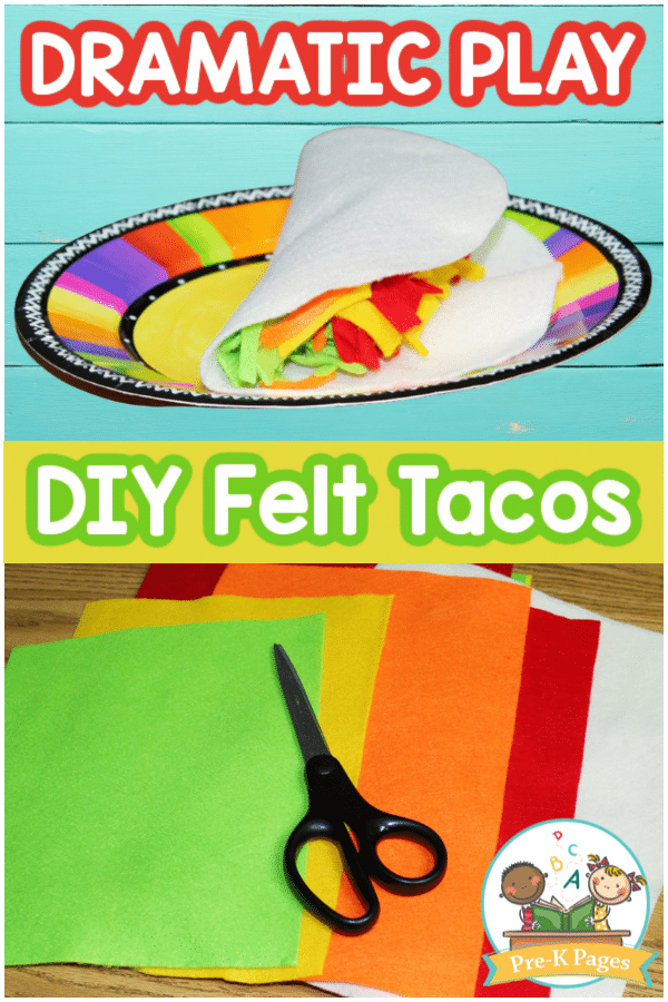 how to make felt tacos for pretend play