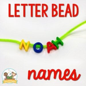 Letter Bead Names in Preschool
