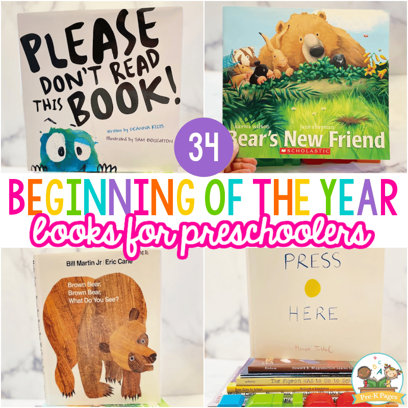 book list for the beginning of the school year in preschool