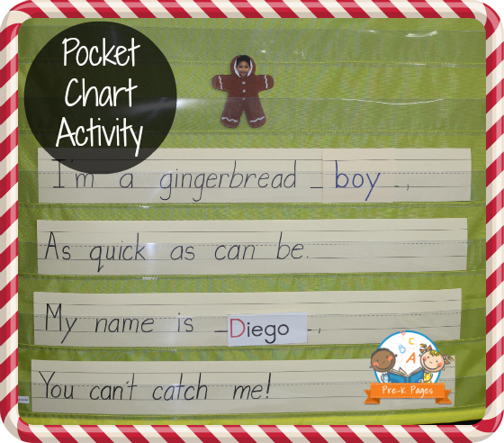 Gingerbread Pocket Chart Name Activity